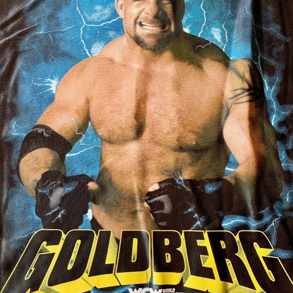 Vintage 90's WCW NWO Bill Goldberg Novel Teez Jersey Tank Muscle Shirt - Picture 2 of 4